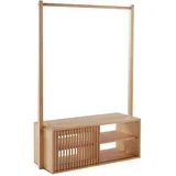 Set za hodnik od masivnog bora u svijetloj prirodnoj boji 108x200x42 cm Svanshall –