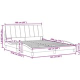  Posteljni okvir brez vzmetnice taupe 160x200 cm blago | Shoptok.si