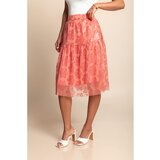 Fenzy Midi Suknja S Cvjetnim Printom, Koraljna | shoptok.hr