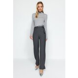 Trendyol Anthracite Woven Trousers With Belt Detail Cene