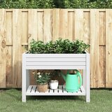 vidaXL Vrtna visoka greda bela 110x45x79 cm polipropilen Cene