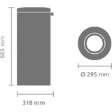 Brabantia Jeklen koš za smeti v sijajno srebrni barvi 30 l Flame Guard – | Shoptok.si