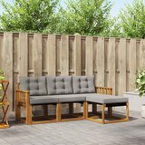  Set vanjskih sofa 4 kom. Prirodna i svijetlo siva | shoptok.hr