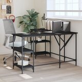 vidaXL Radni stol crni 139 x 139 x 75 cm od konstruiranog drva Cijene