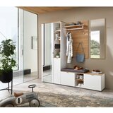 XORA STENSKO OGLEDALO, 44/117/2 cm steklo, leseni material | Shoptok.si