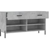 vidaXL regal za čevlje betonsko siv 102x35x55 cm inženirski les | Shoptok.si