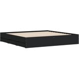  Okvir za krevet s ladicama crni 200x200 cm konstruirano drvo | Eponuda.com
