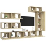  Komplet TV omaric 7-delni sonoma hrast iverna plošča, (20913908) | Shoptok.si