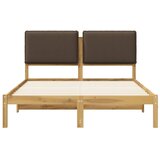  Krevetni okvir s tapiciranim uzglavljem Bijelo isprana i taupe - Bijelo isprana i taupe 120 x 200 cm | shoptok.hr