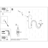  Stenska svetilka MINERWA bela, (21347243) | Shoptok.si