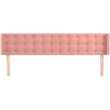 vidaXL Vzglavje z ušesi roza 183x16x78/88 cm žamet, (20953103) | Shoptok.si