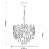  Brilagi - Luster na lancu CRISTAL 5xE14/40W/230V prečnik 38 cm zlatna/crna | Eponuda.com