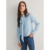 Reserved bluza z okrasnim vozlom - modra | Shoptok.si