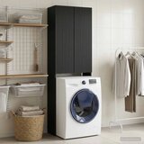  Kabinetska WC ARNHEM Crna 66 x 25 5 x 190 cm Konstruirano drvo - Crna | shoptok.hr