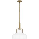 Quoizel QZ-BRECKEN-2P-AB-OPAL - Luster na štangu BRECKEN 2xE27/60W/230V zlatna/bela | Eponuda.com