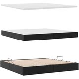  Krevet s od storage s madracem Crna 200 x 200 cm Lažna koža | shoptok.hr