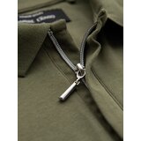 Ombre Men's polo shirt with zip neckline - olive | shoptok.hr