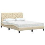  Krevet s madracem krem 140 x 190 cm od tkanine | shoptok.hr