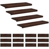 Step treads 16 kom. 80 x 25 x 2 cm Tamno smeđa | shoptok.hr