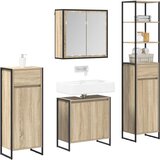  Set namještaja za kupaonicu Sonoma hrast Konstruirano drvo | shoptok.hr