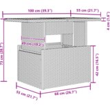  Set Vrtne Sofe od 5 Komada s Jastučićima Bež Poli Ratan Akacije | shoptok.hr