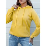 DStreet Bluza damska BASIC z kapturem żółta | shoptok.hr