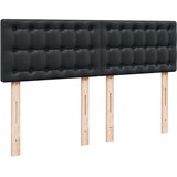  Krevet s oprugama i madracem crni 160 x 200 cm od umjetne kože | shoptok.hr