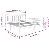  Okvir za krevet od masivnog drva sivi 200 x 200 cm | Eponuda.com