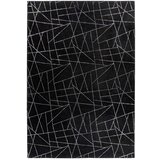 Kayoom RAVNO TKANA PREPROGA Bijou 125 Schwarz / Silber 80/150 cm črna, srebrne barve | Shoptok.si
