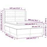  box spring s madracem LED krem 140x200 cm od tkanine | shoptok.hr
