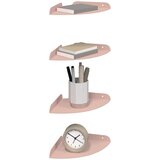  Lebdeća polica s policom 4 pcs Ružičasta 18 x 18 x 2 cm | shoptok.hr