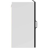  Zidni kuhinjski ormarić Kalmar Crni inženjerski drvo - Crna 1x zidni ormarić (1 vrata) 50 cm širok 60 cm visok | shoptok.hr
