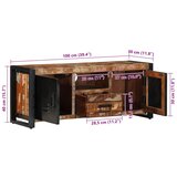 TV ormarić 100x30x40 cm Obrađeno puno drvo | shoptok.hr