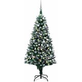  Umjetna božićna jelka s LED svjetlima i setom kuglica i češerima 180 cm | shoptok.hr