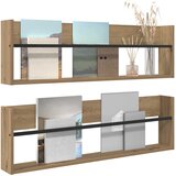  Polica za časopise 2 pcs Umjetnički hrast 100 x 12 x 30 cm | shoptok.hr