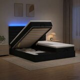  od pjene s madracem i LED-om Crna 160 x 200 cm Tkanina | shoptok.hr
