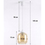 Brilagi LED luster na sajli R GLASS 1xE27/60W/230V prečnik 14 cm bela/dimljeno braon | Eponuda.com