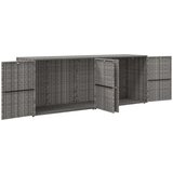  Vrtni ormarić za pohranu sivi 198x55 5x80 cm od poliratana | shoptok.hr