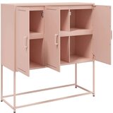 vidaXL Visoka komoda ružičasta 100,5x39x107 cm čelična | shoptok.hr