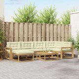  Set vanjskih sofa 7 kom. Bijela i krem | shoptok.hr