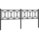  Metalno zamjensko uzglavlje crno 193 cm | shoptok.hr