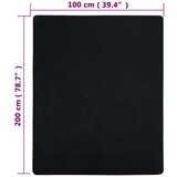  Plahte s gumicom od žerseja 2 kom crne 100x200 cm pamučne | shoptok.hr