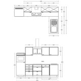Flex-Well Kotna Kuhinja Z Aparati Capri, Črna, Barva Hrasta | Shoptok.si