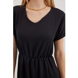 Bigdart 2378 V Neck Slit Knitted Dress - Black | Shoptok.si