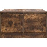 vidaXL Kavna mizica s predali dimljeni hrast 70,5x70x40 cm | Shoptok.si
