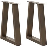  Noge za klub stolić V-oblik 2 kom Prirodni čelik 38 x (42-43,3) cm Čelik | shoptok.hr