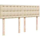  Krevet s oprugama i madracem krem 140 x 190 cm od tkanine | shoptok.hr