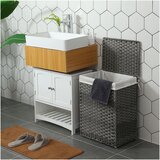 Songmics Košara za rublje od umjetnog ratana 90L siva | shoptok.hr