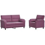  Set sofe 2 pcs Ljubičasta Baršun - Ljubičasta Jednostruka + Dvostruka (140 cm) | shoptok.hr