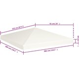  Pokrov za sjenicu 310 g/m² 3 x 3 m krem-bijeli | shoptok.hr